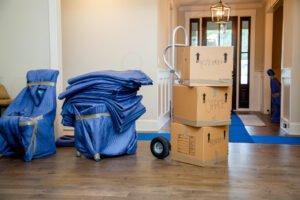 Moving supplies in a Fayette County home.